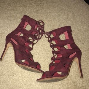 Burgundy heels